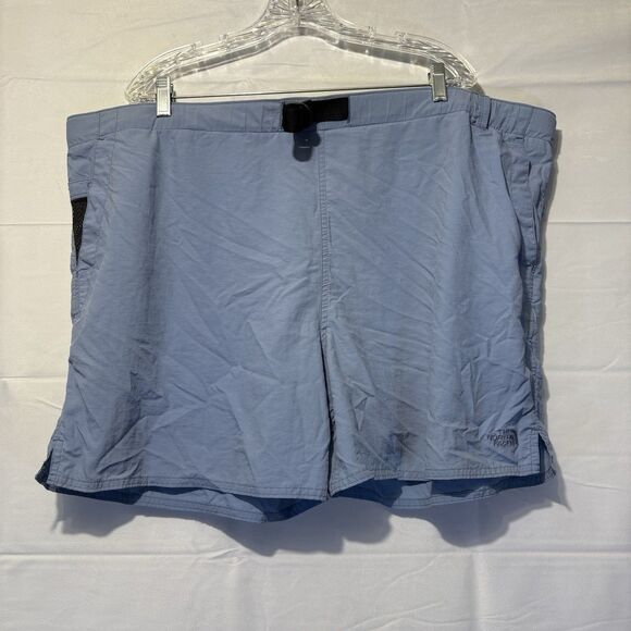 The North Face Light Blue Athletic Hiking Belted Shorts 6in Inseam Men’s XXL - Picture 1 of 8